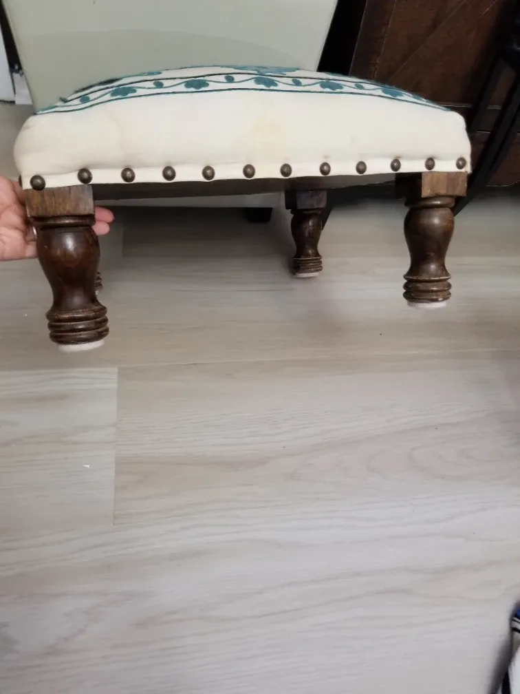 Floral Embroidered Footstool Ottoman image indicator(3)