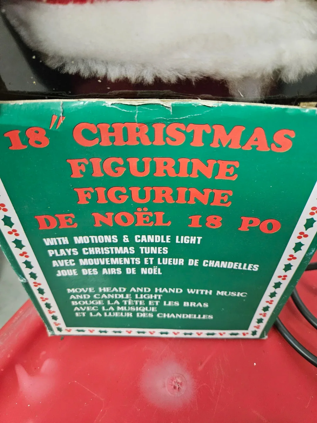 18" Christmas Figurine with Motion & Light image indicator(3)