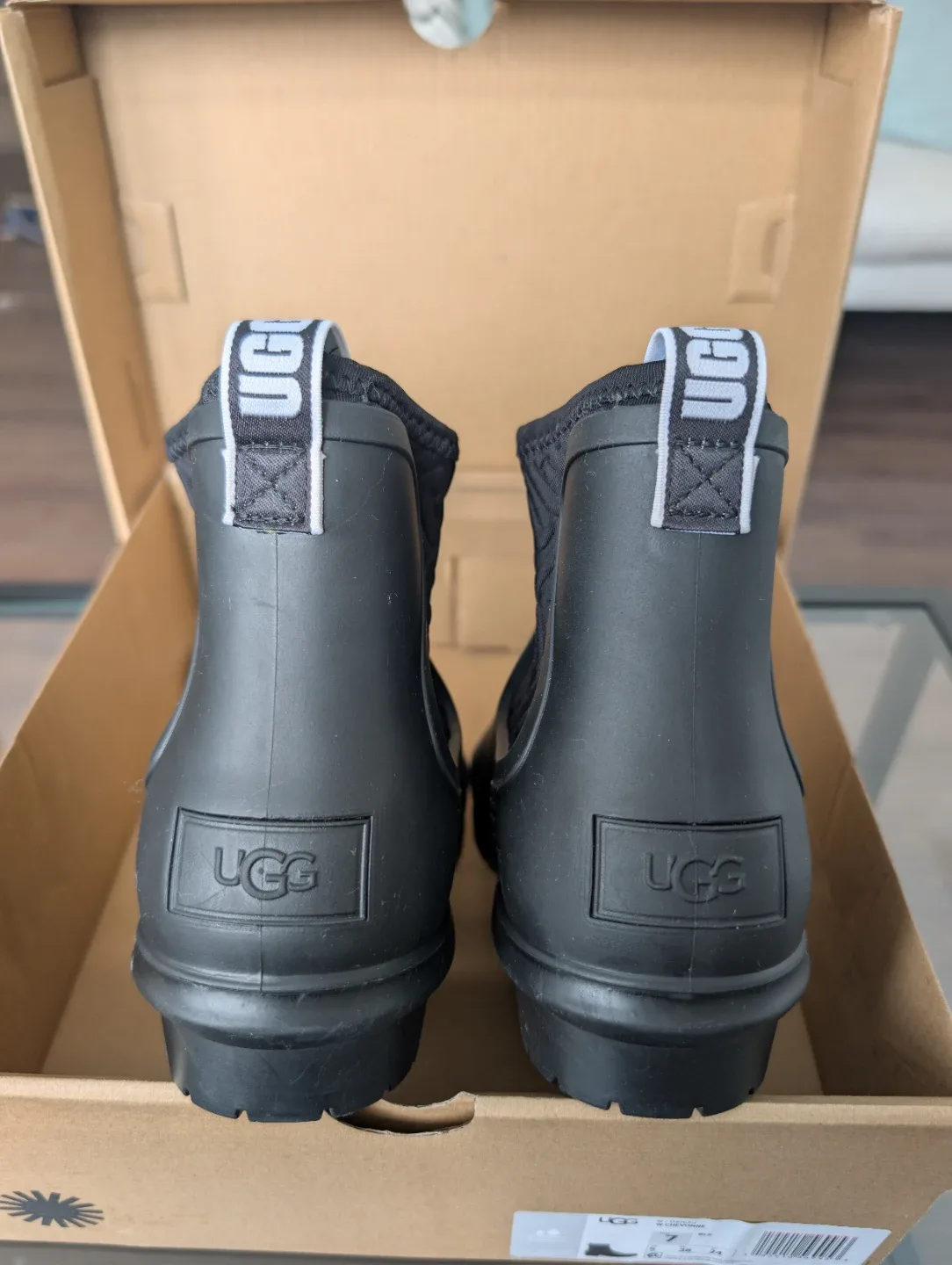 UGG Chevonne Rain Boots - Women's Size 7 - Black image indicator(3)