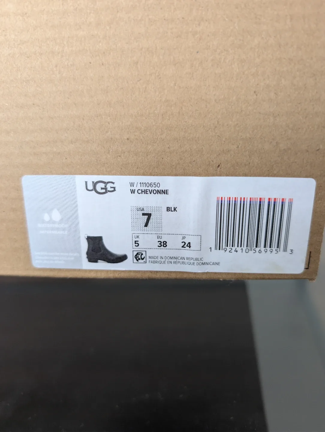 UGG Chevonne Rain Boots - Women's Size 7 - Black image indicator(4)