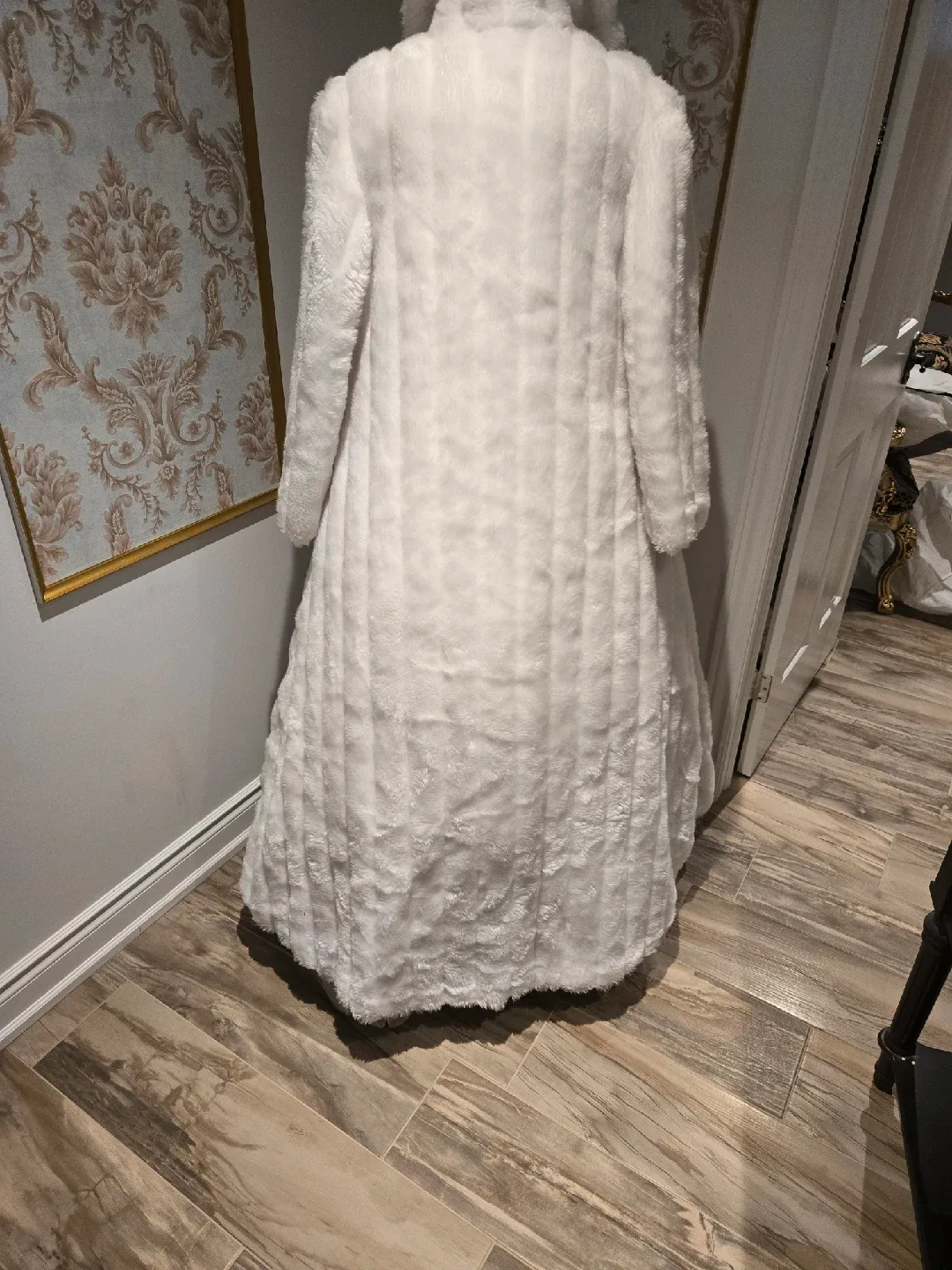 White Synthetic Faux Fur Coat & Dress image indicator(5)