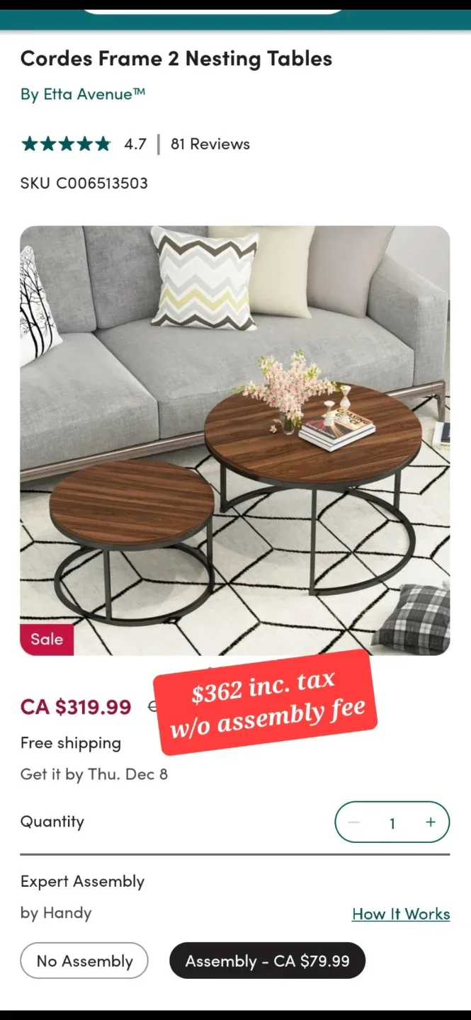 2 Round Coffee Tables set (new) image indicator(6)