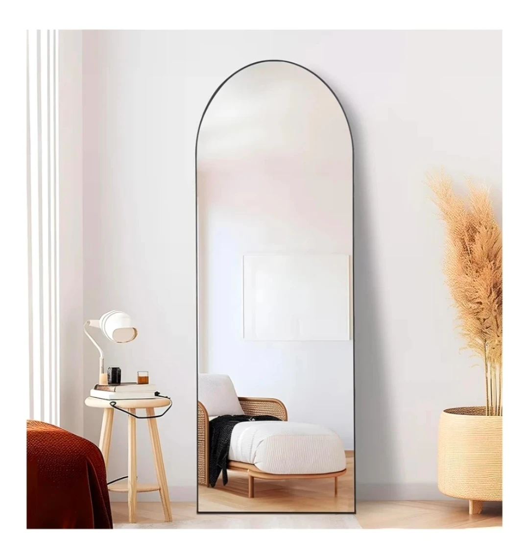 Black Arched Full Length Mirror (24" x 65")