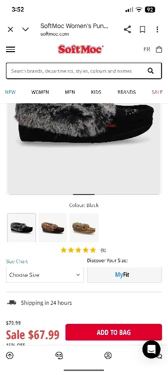 SoftMoc Punky Black Moccasins - Size 8 image indicator(6)