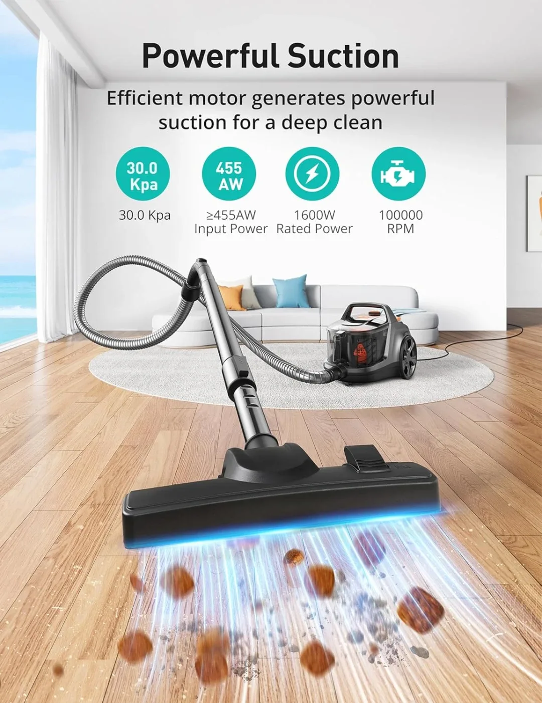 Aspirion Canister Vacuum - Lightweight & Powerful image indicator(2)