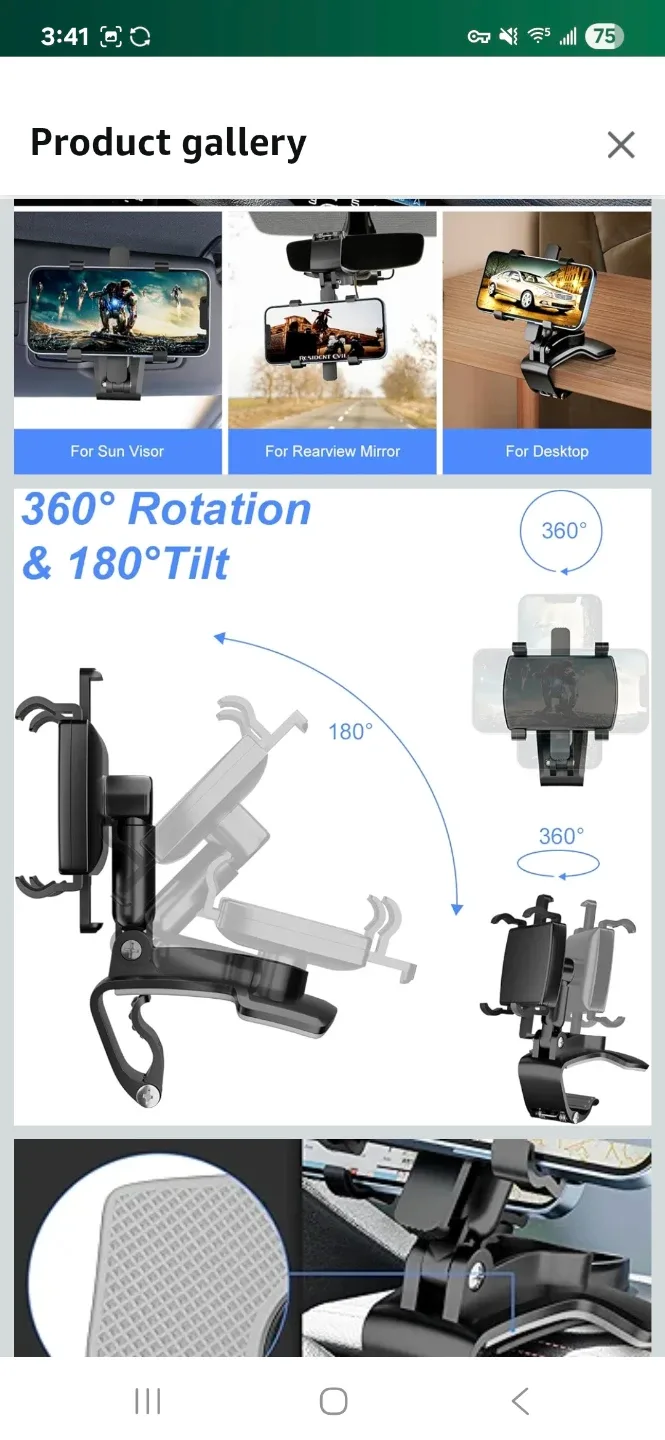 Dashboard Car Phone Mount - 360° Rotation image indicator(2)