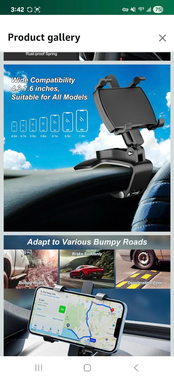 Dashboard Car Phone Mount - 360° Rotation image indicator(3)