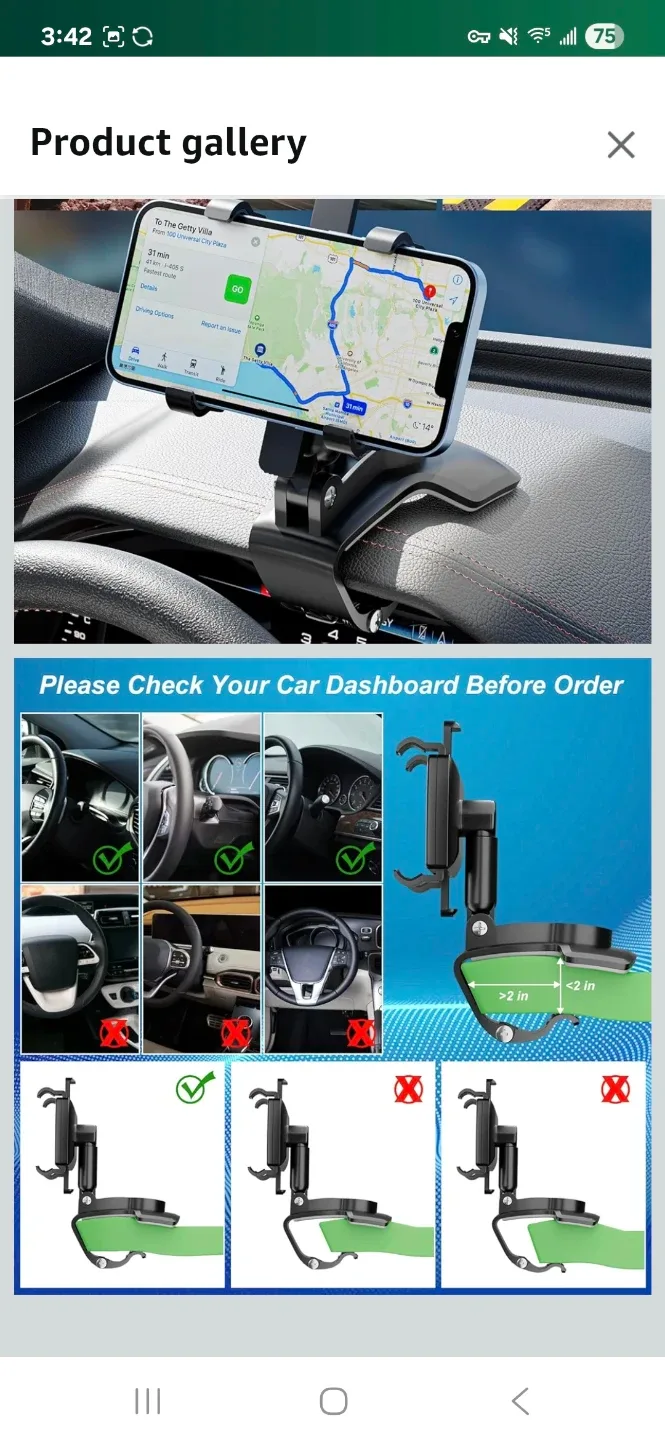Dashboard Car Phone Mount - 360° Rotation image indicator(4)