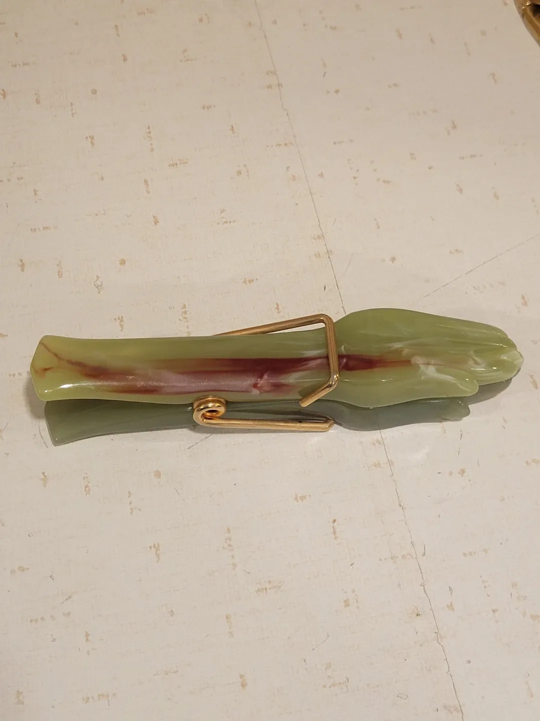 Vintage Bakelite Praying Hands Clothespin or Catalina Clip image indicator(6)