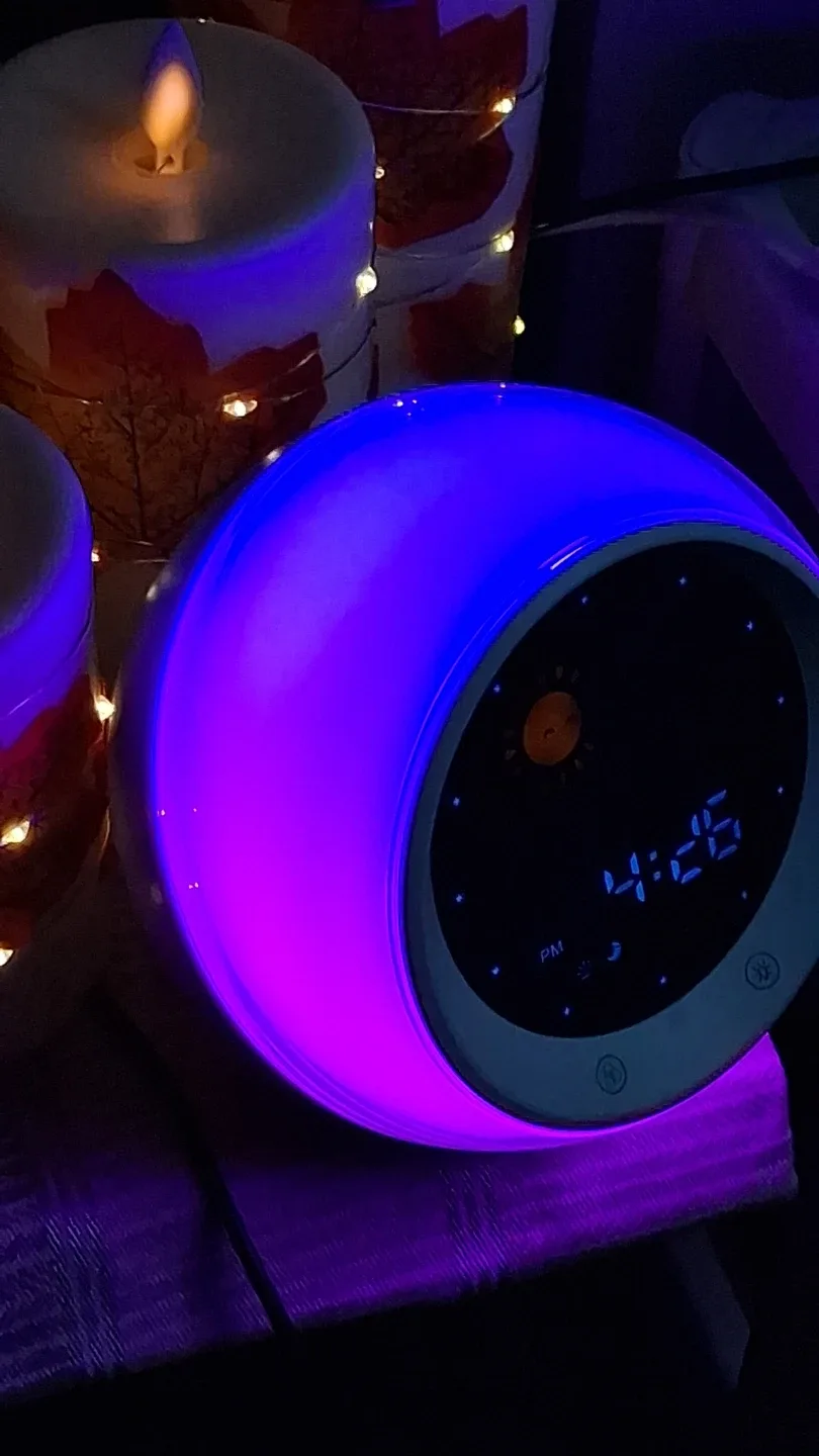 USB Mood LED Light Alarm Smoothing Musical Sleep Clock (w issue) image indicator(4)