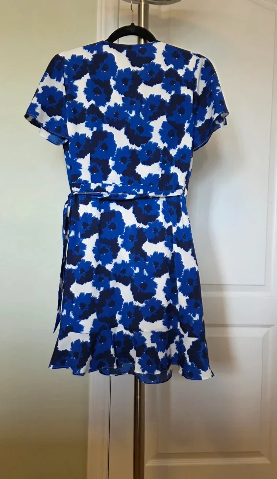 Banana Republic Blue and White Floral Mini Dress image indicator(3)