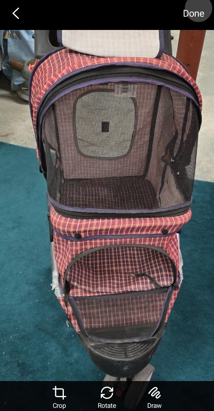 Plaid Pet Stroller