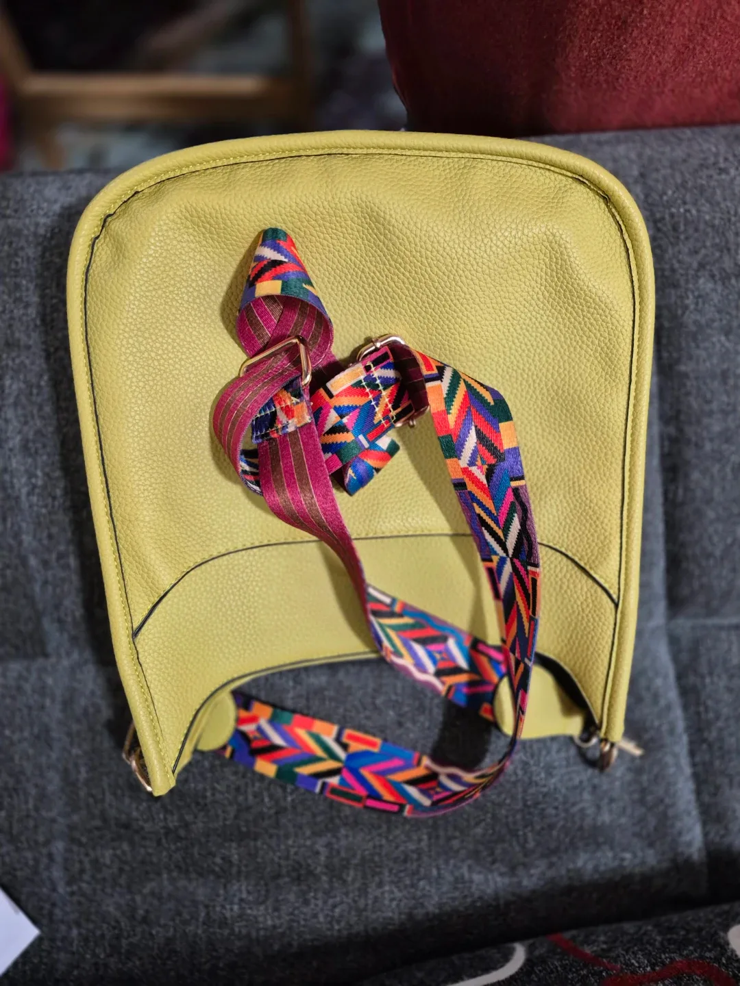 Hobo Mustard Leather Crossbody Shoulder Bag