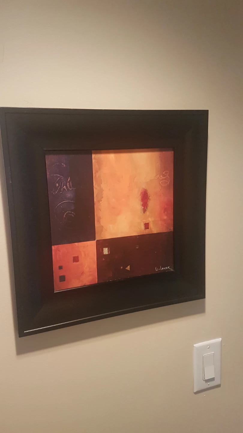 Framed Abstract Wall Art - 15.5" x 15.5" - photo 2