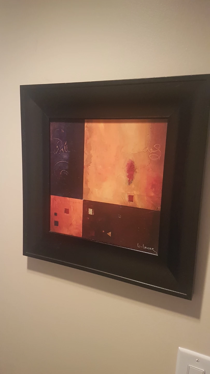 Framed Abstract Wall Art - 15.5" x 15.5" - photo 3