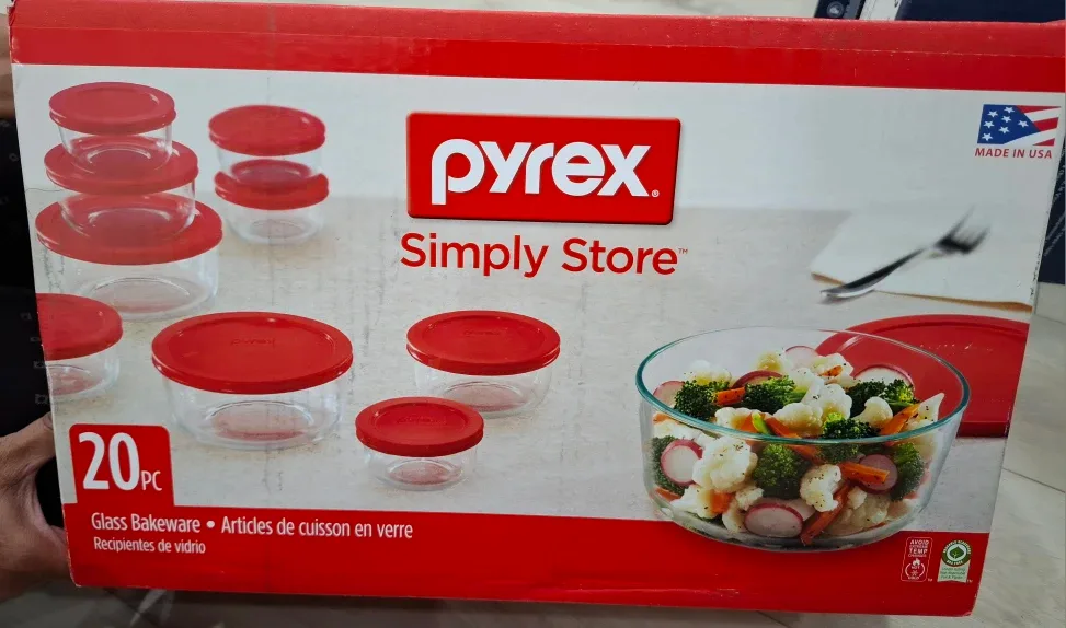 Pyrex Simply Store 20-Piece Glass Bakeware Set - New