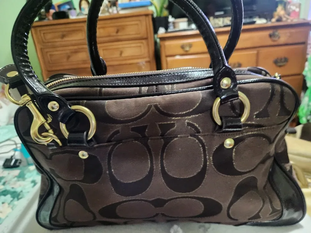 Coach Brown Signature Satchel
