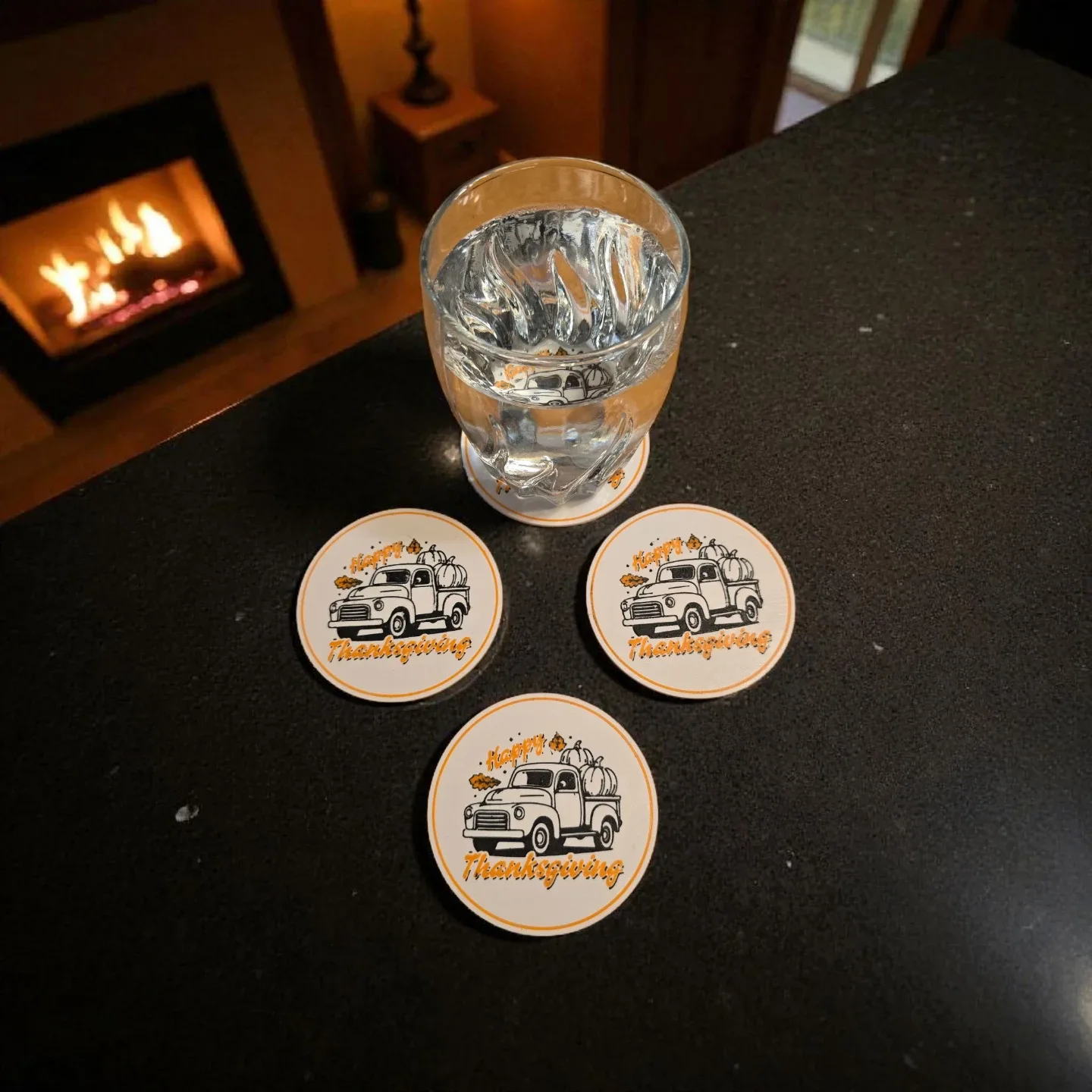 Thanksgiving Truck Coasters (Set of 4) image indicator(2)
