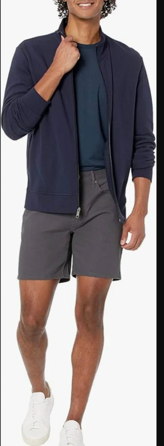 Amazon Essentials Men's Navy Blue Full-Zip Mock Jacket image indicator(4)