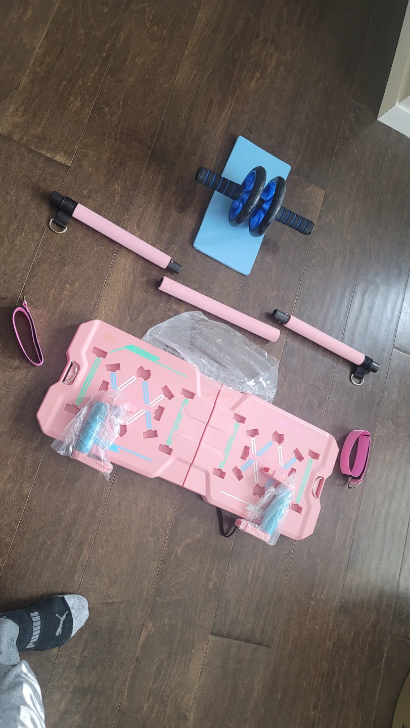 Pink Push Up Board Foldable Press Up Boards Fitness Workout ... - photo 3