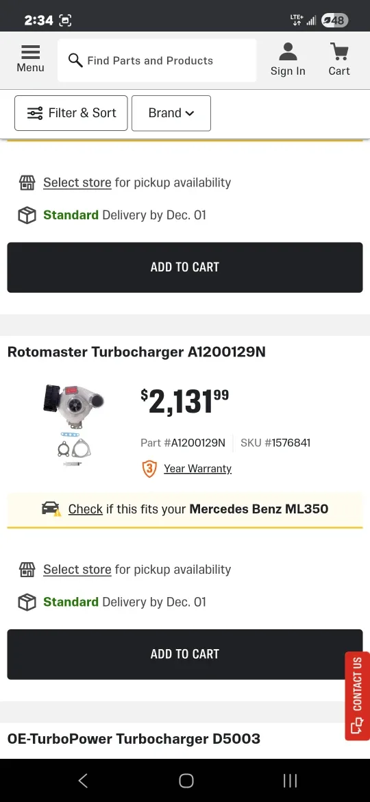 Rotomaster Turbocharger A1200129N for Mercedes Benz image indicator(3)