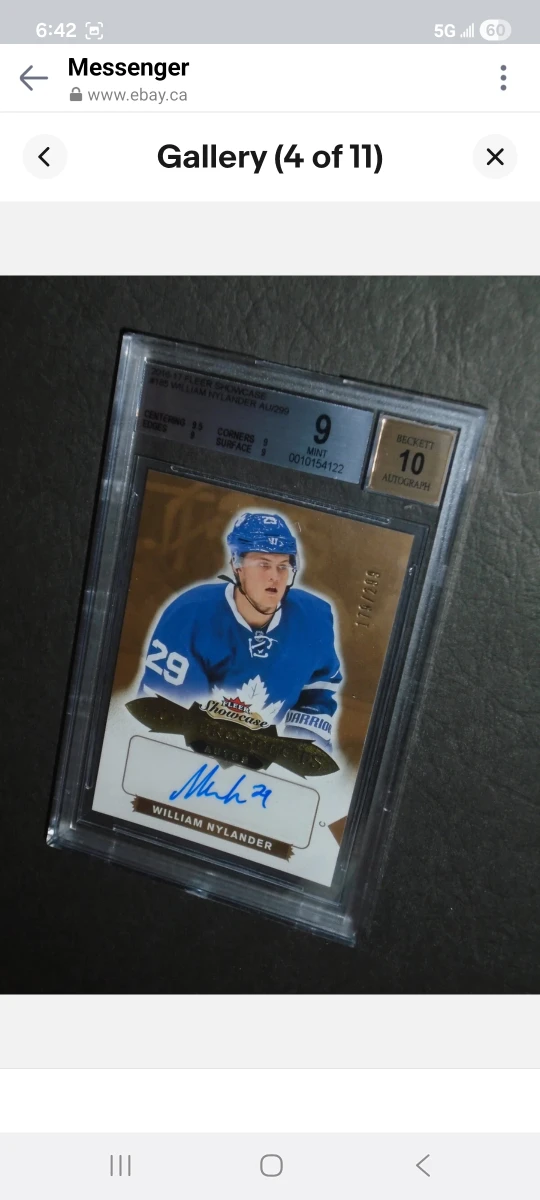 16/17 Fleer Showcase, William Nylander. Rookie/autograph - photo 4