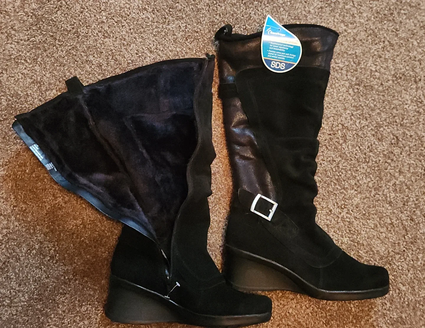 Baretraps SDS Black Leather Boots - Size 7.5 image indicator(2)