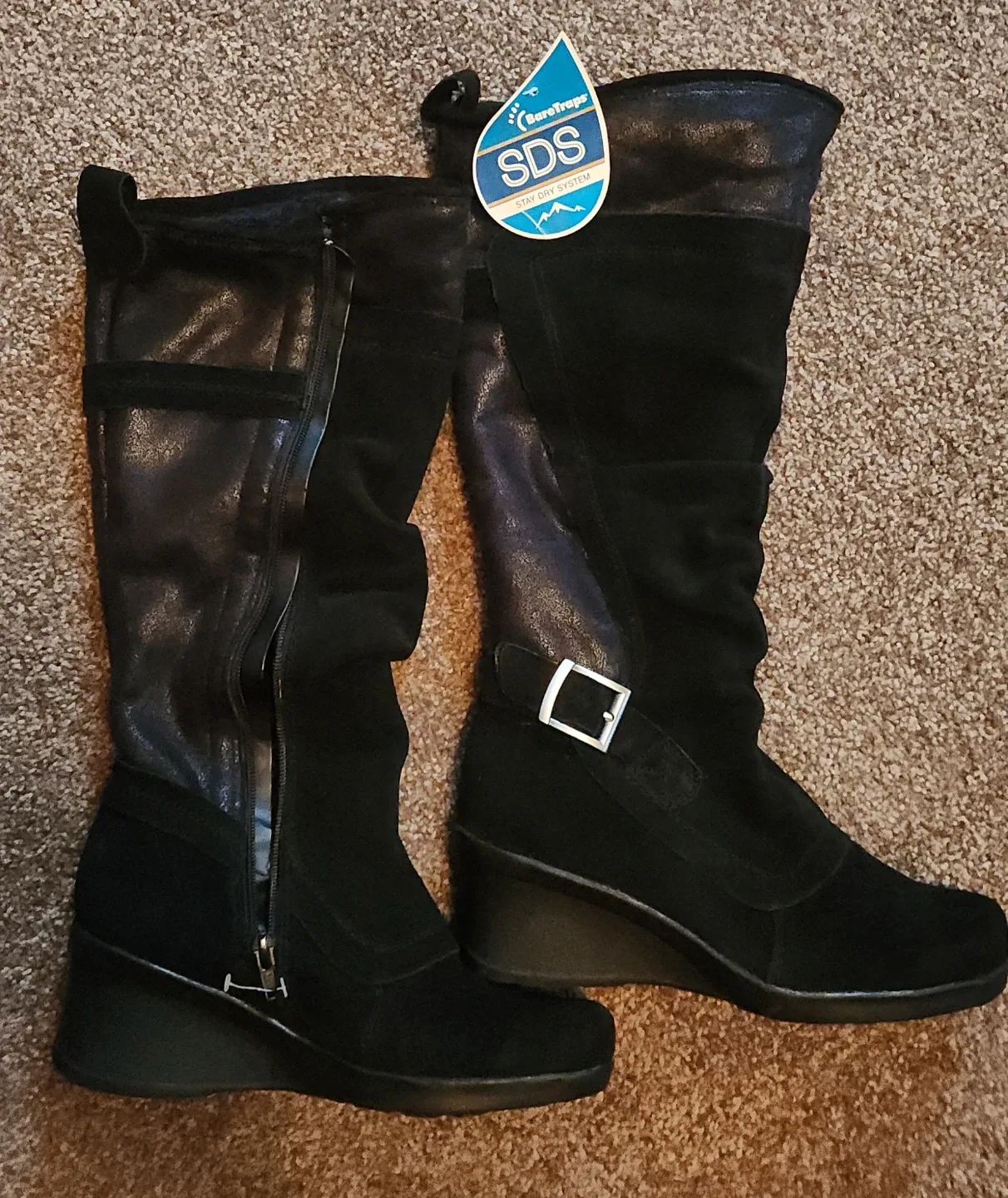 Baretraps SDS Black Leather Boots - Size 7.5 image indicator(5)