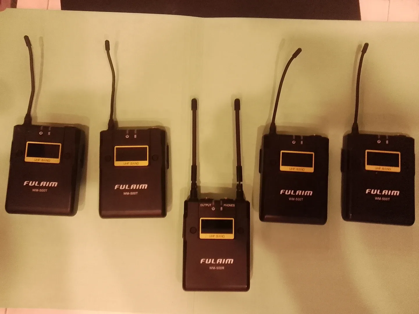 🥕FULAIM UHF Wireless Microphone System WM-500T/R image indicator(5)