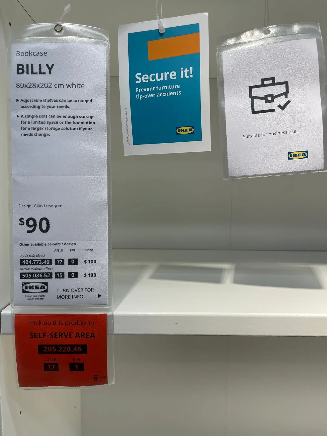 IKEA BILLY Bookcase - 80x28x202 cm, White image indicator(3)