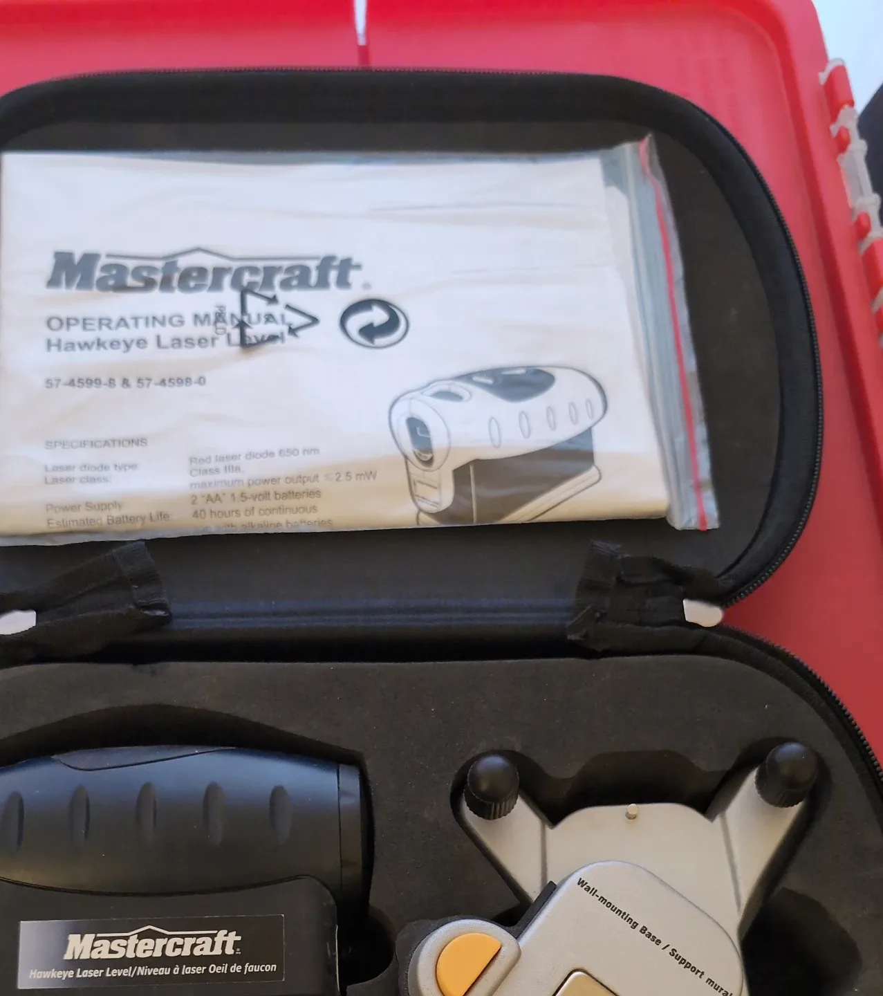 Mastercraft Hawkeye Laser Level Kit - 5 Pieces image indicator(2)