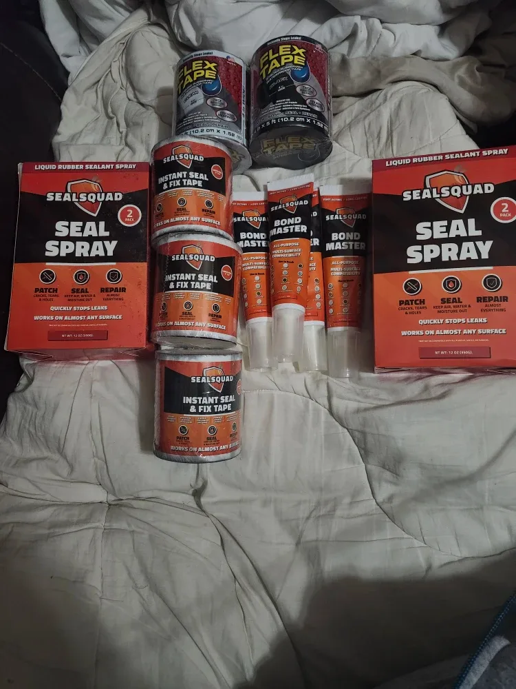 Sealsquad & Flex Tape Lot - Sealant, Spray, & More!