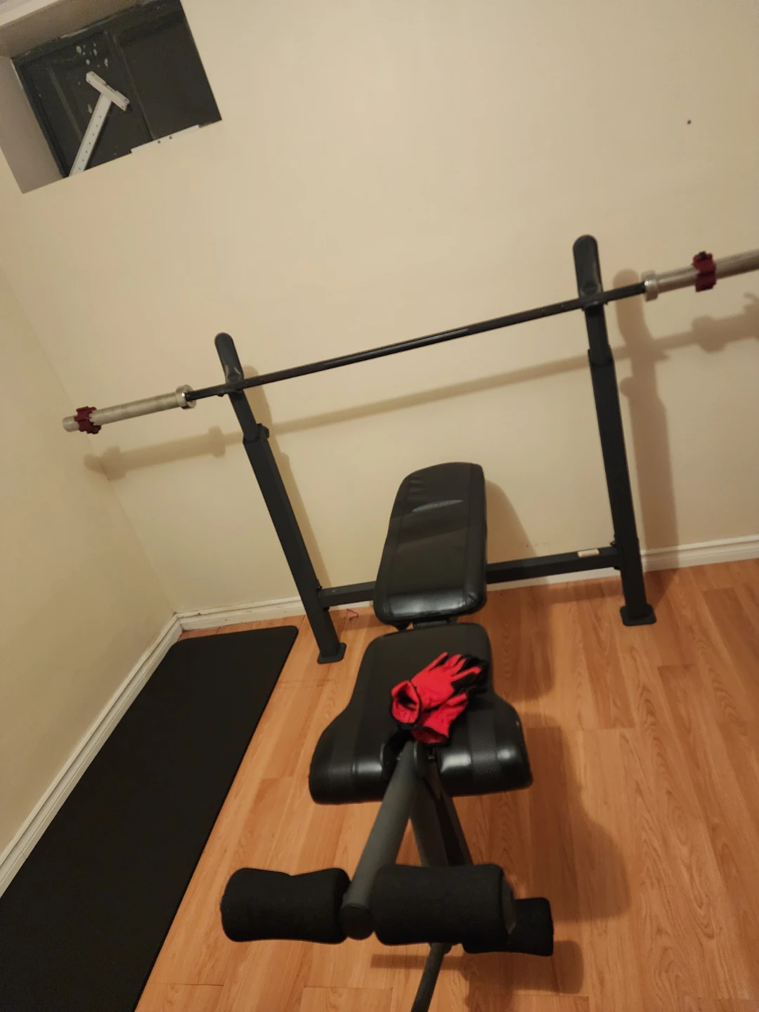 Weight Bench with Barbell