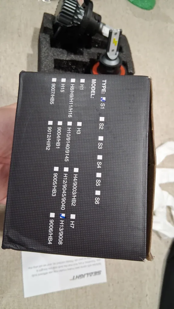 LED Headlights S1 H13/9008, SUPER BRIGHT 32000 Lumen, 6000K image indicator(2)