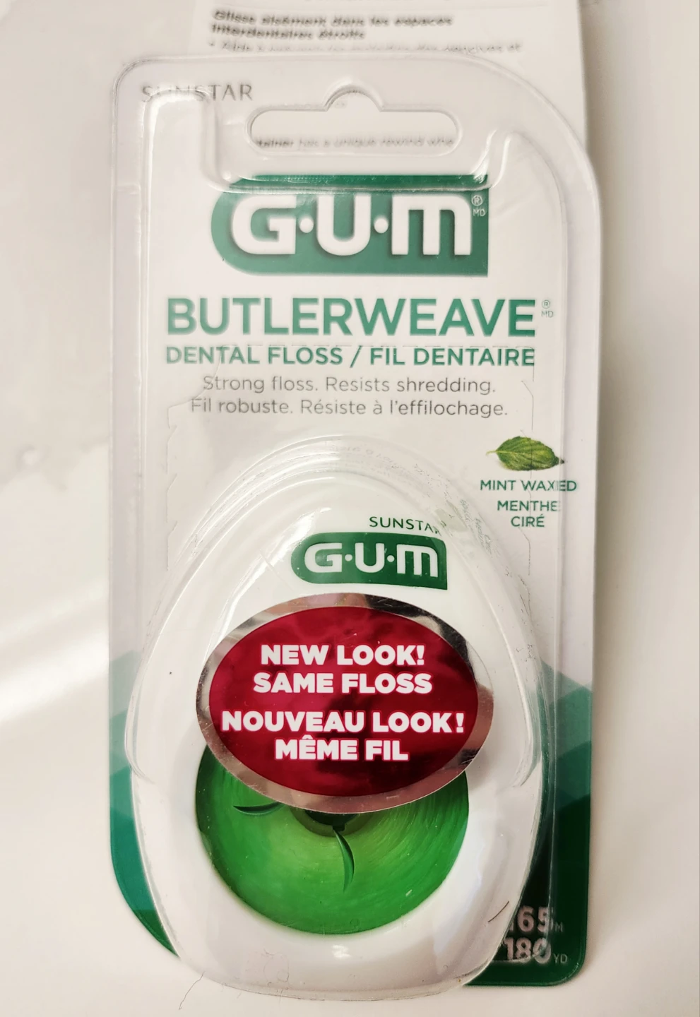New G.U.M. Butlerweave dental floss, 165m.
