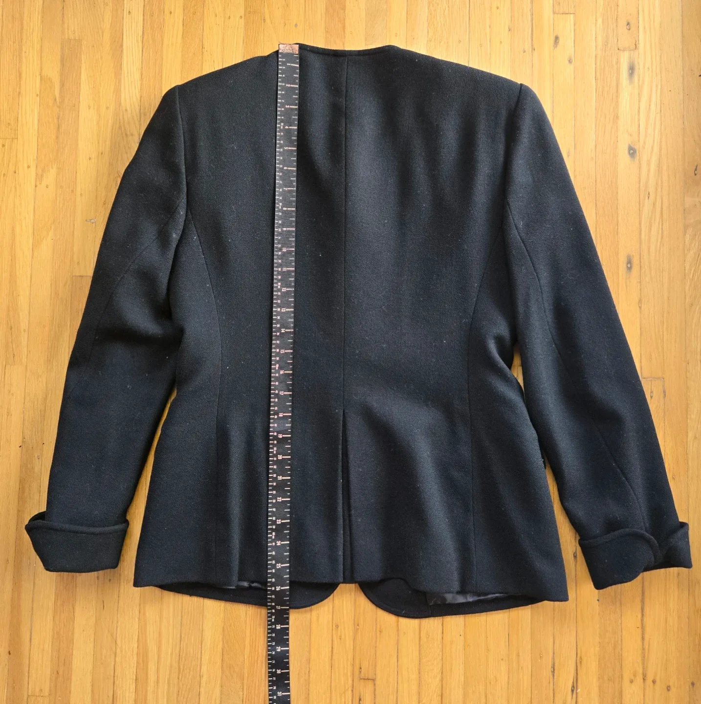 Vintage Wool Jones New York Black Blazer - Size 8P image indicator(6)