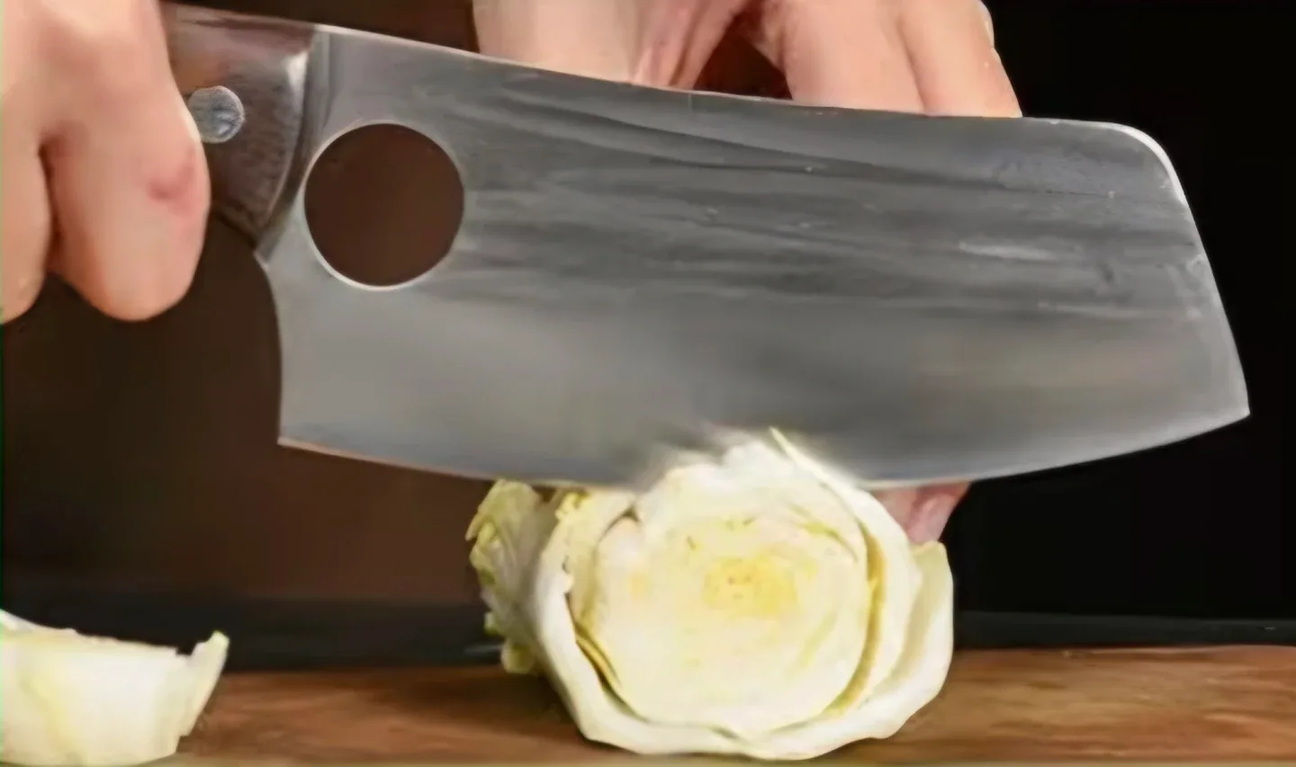 FULLHI Full Tang Butcher Chef Cleaver with Sheath New image indicator(5)