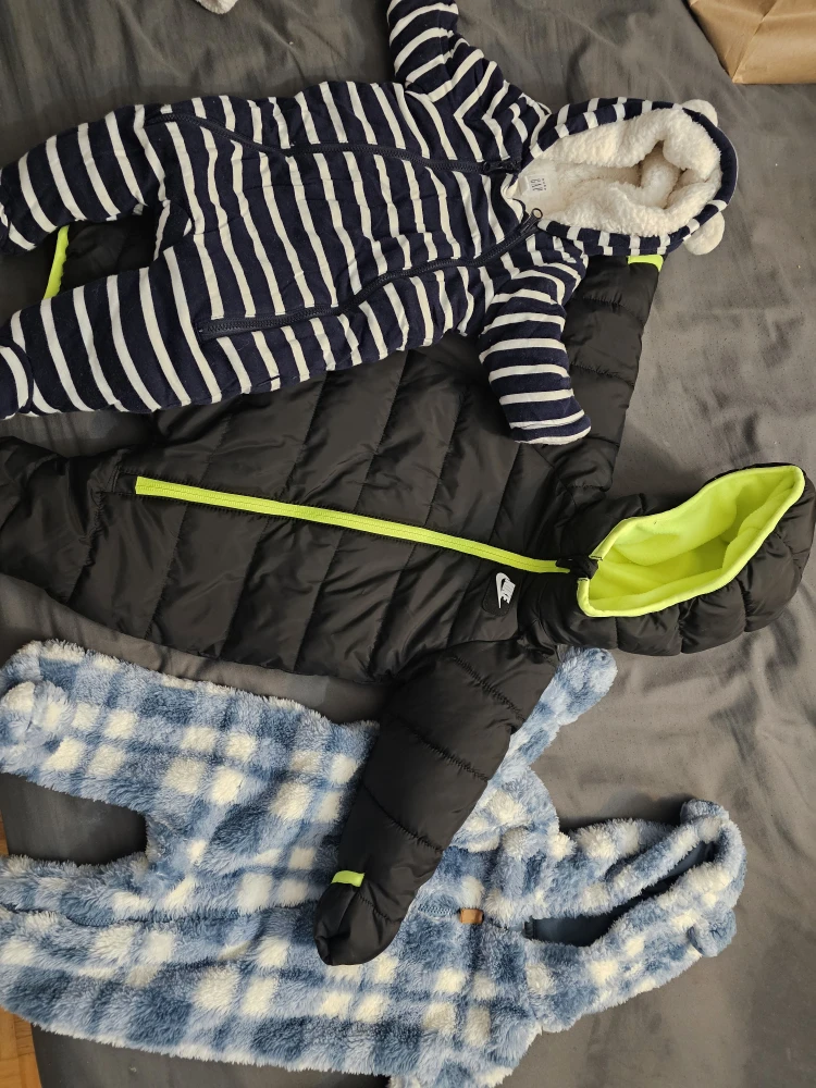Nike Black & Neon Green Baby Snowsuit