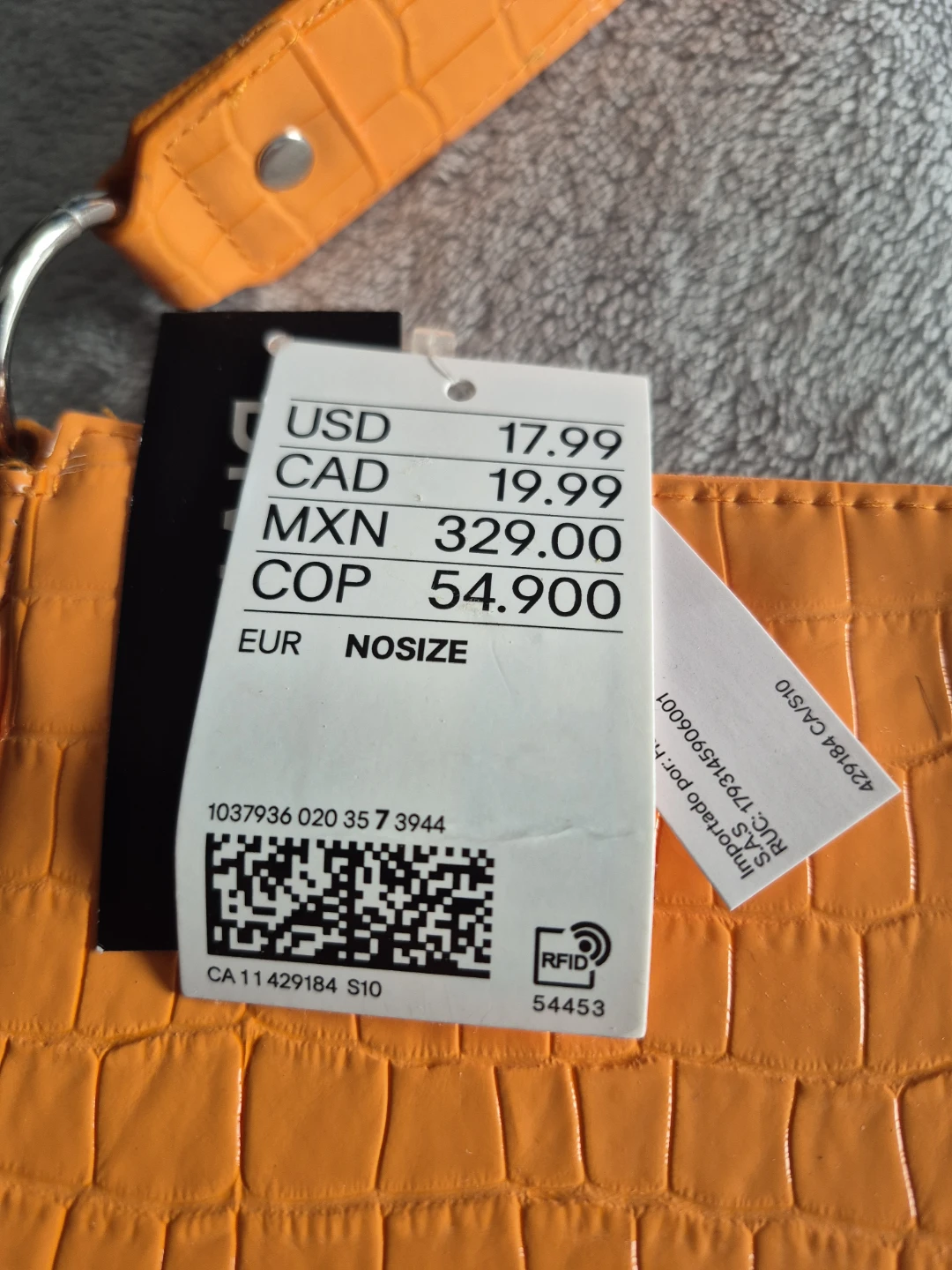 H&M Orange Croc Shoulder Bag - New with Tags! - photo 2
