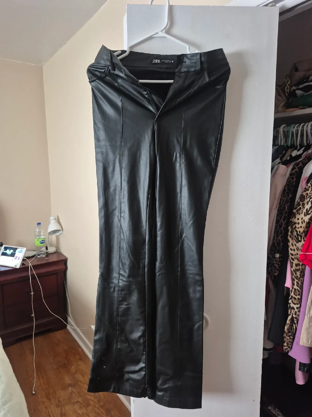 Zara Faux Leather Pants - Size XS thumbnail