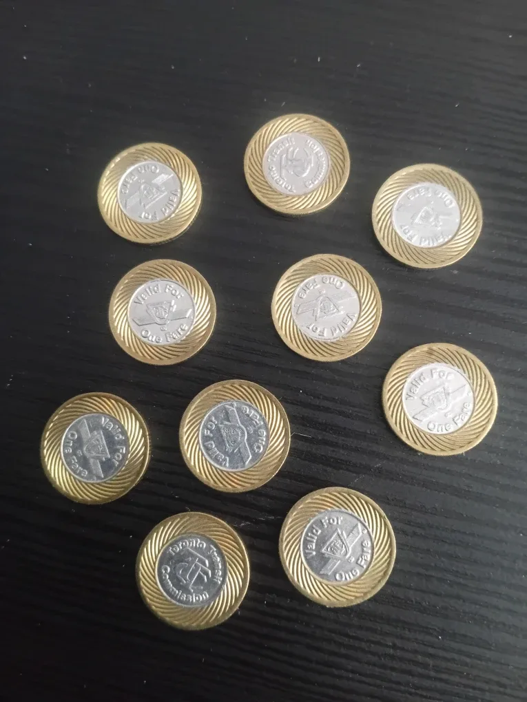 10 Toronto Transit Commission TTC Tokens