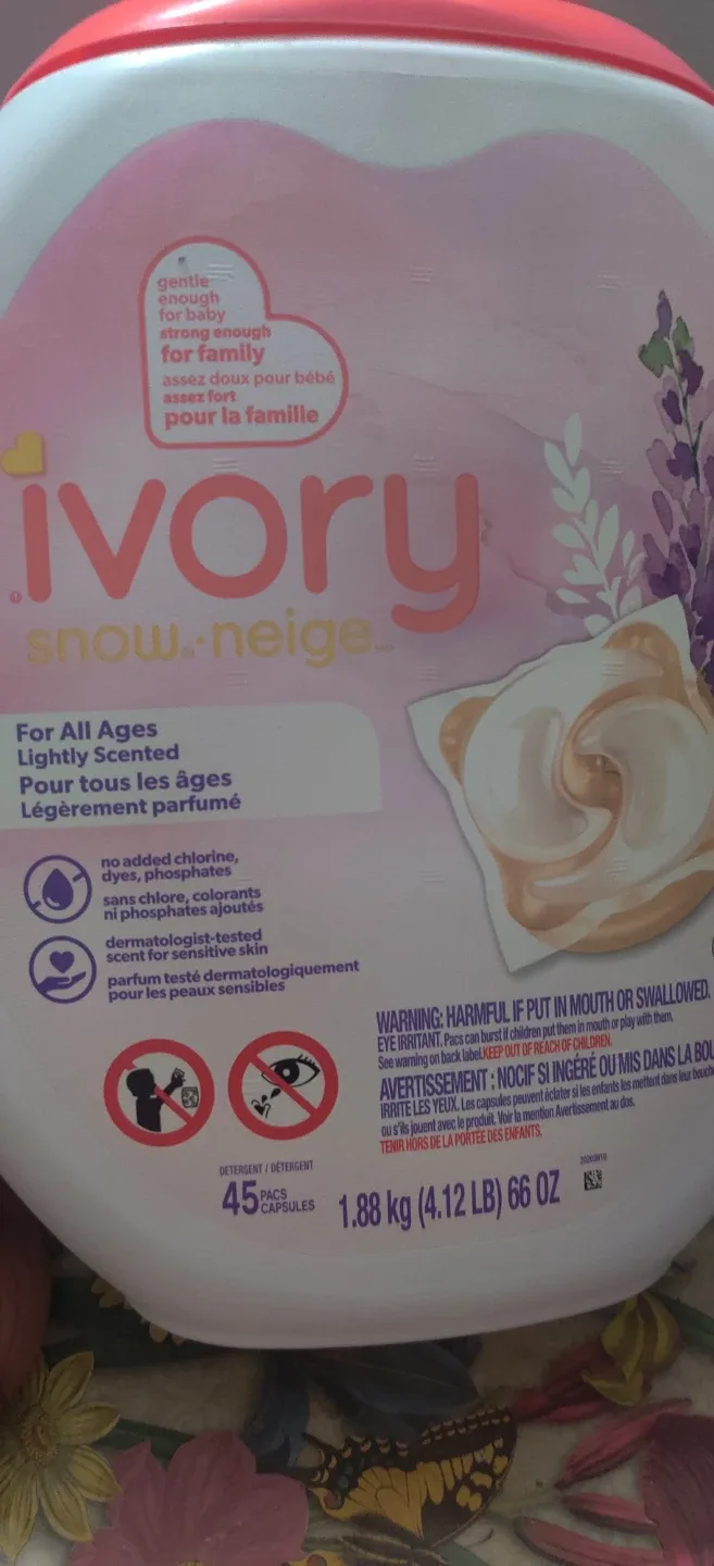 Ivory Snow Laundry Pacs, 45 Capsules image indicator(2)