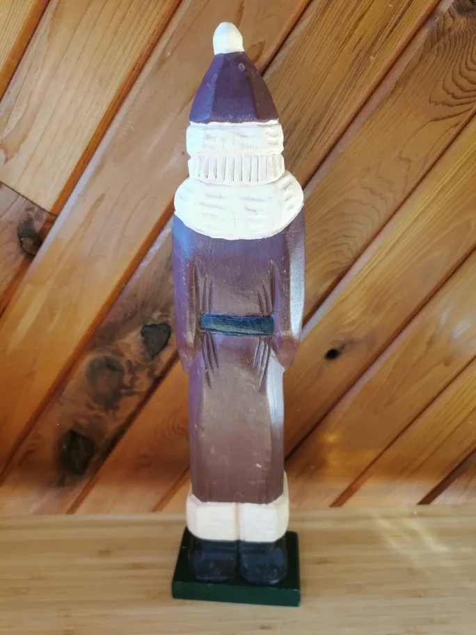 Vintage Handcarved Folk Art Santa image indicator(4)