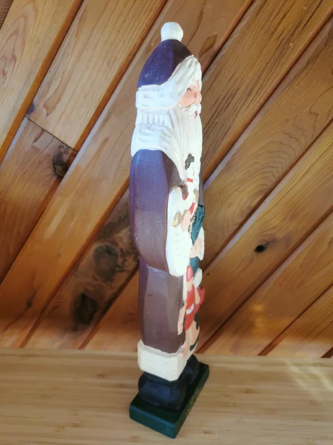 Vintage Handcarved Folk Art Santa image indicator(5)