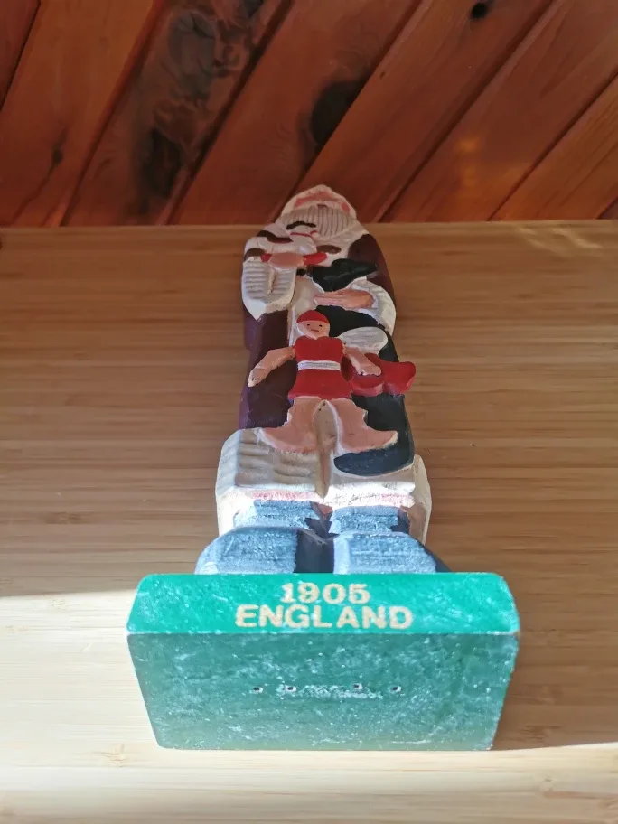 Vintage Handcarved Folk Art Santa image indicator(6)
