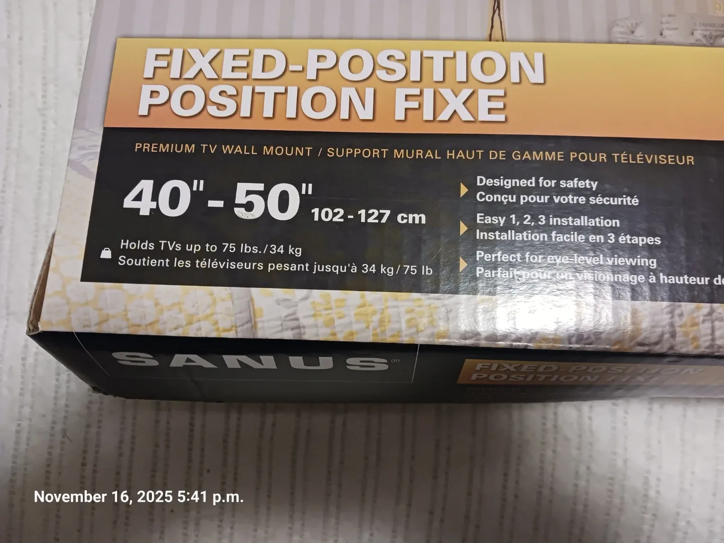 Sanus Premium Fixed-Position TV Wall Mount 40-50" image indicator(3)