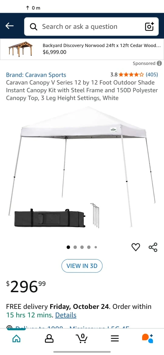 Caravan Sports V-Series 12x12 Canopy - White - photo 2