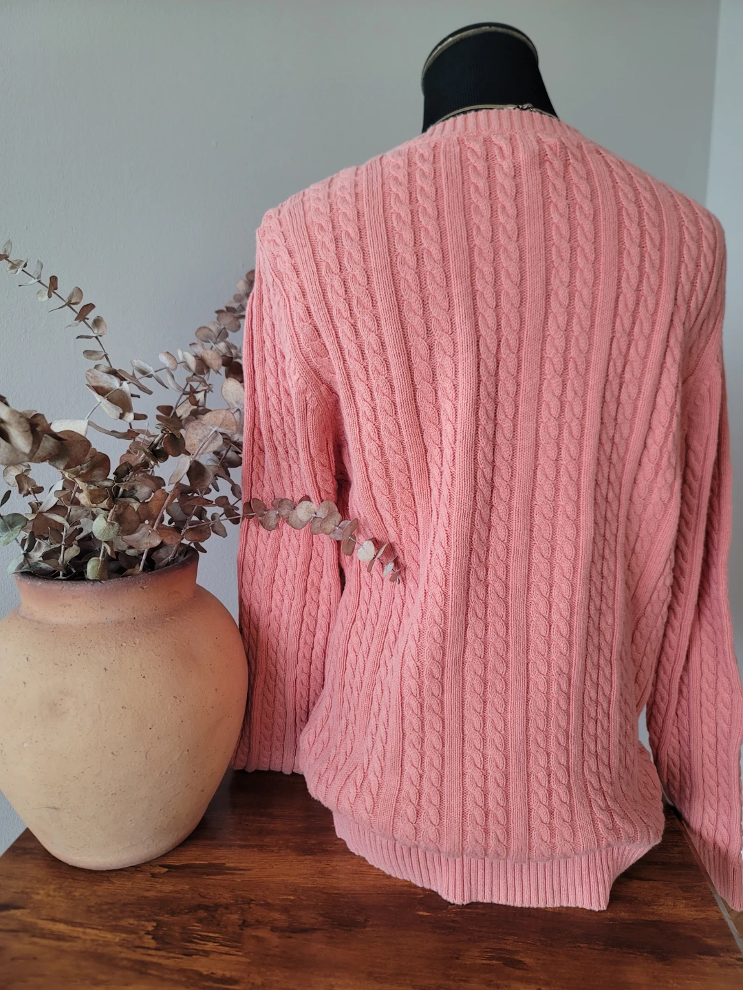 Croft & Barrow Pink Cable Knit Sweater - XL - photo 5