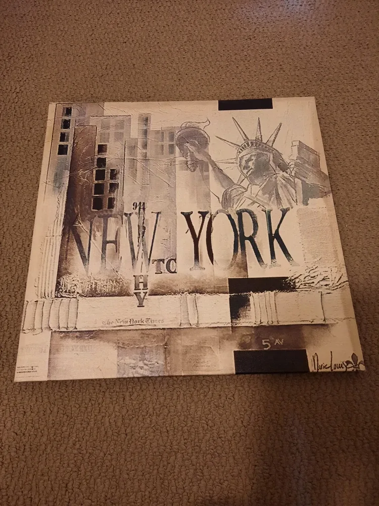 Set of 3 Vinyl Canvas Wall Art Prints 16”x16” image indicator(2)