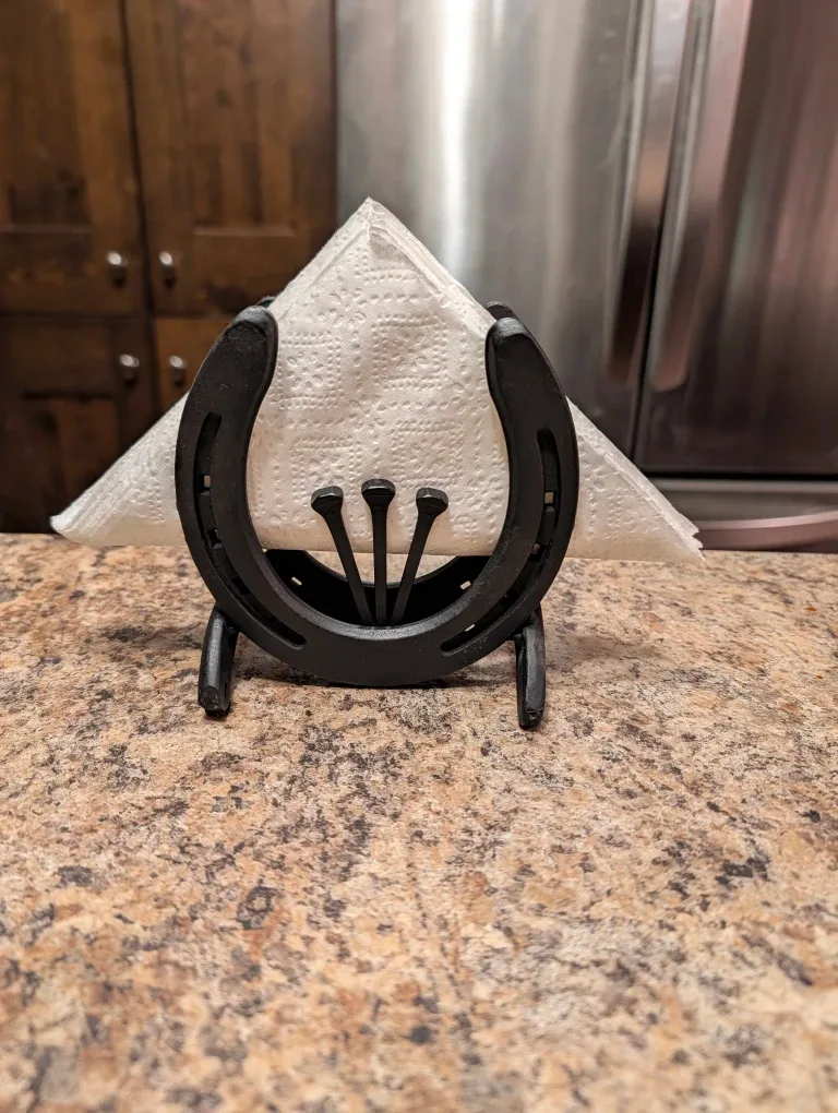 Horseshoe Napkin Holder - Rustic Decor